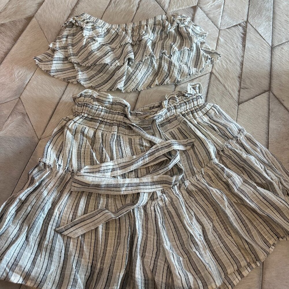 Blue Life Shorts and Bandeau SET